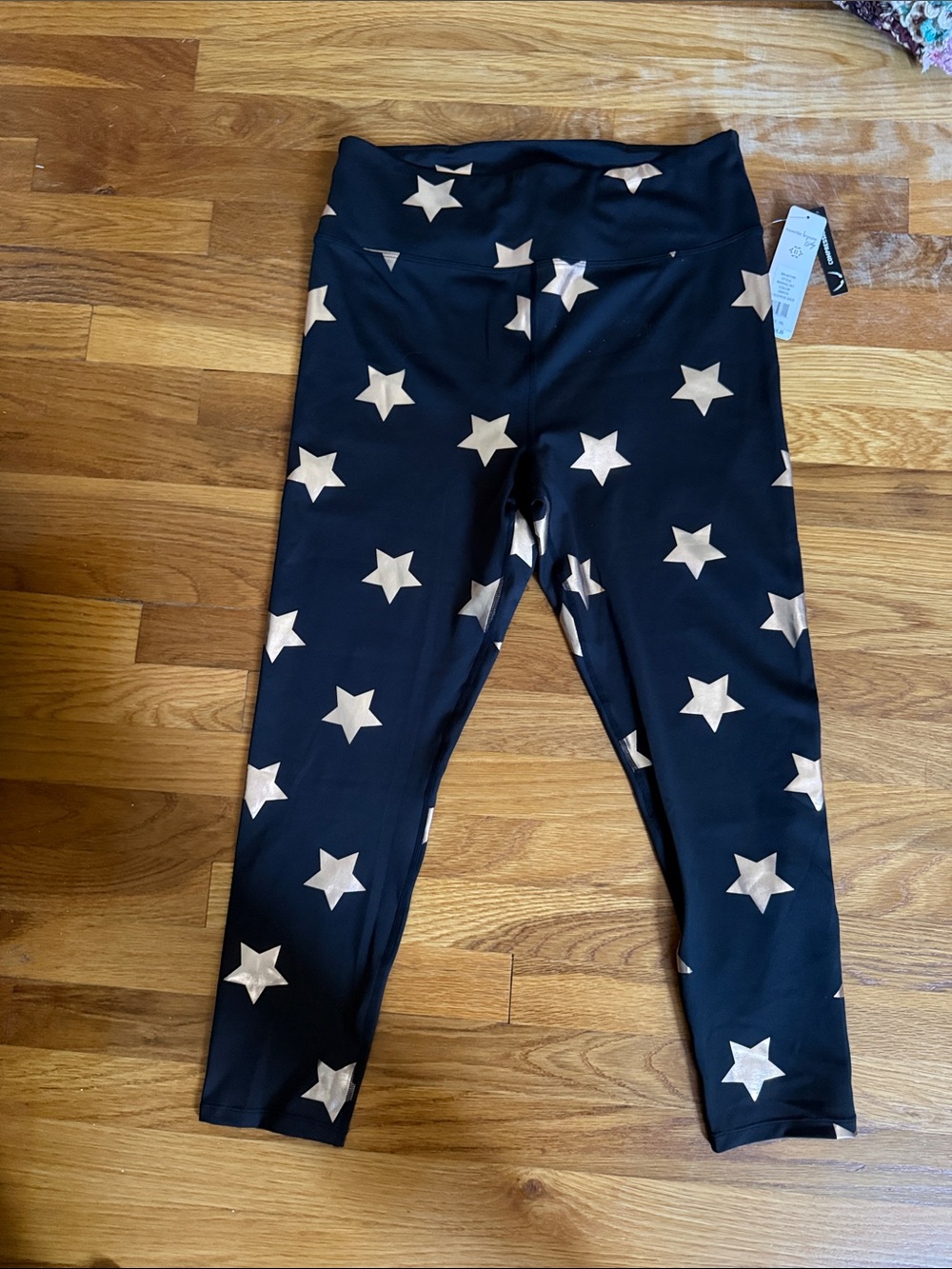 New Nanette Lenore black and rose gold star ⭐️ leggings